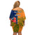 France And Australia Rugby Off Shoulder Short Dress 2023 World Cup Le Bleus Wallabies Together LT14 - Polynesian Pride