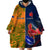 France And Australia Rugby Wearable Blanket Hoodie 2023 World Cup Le Bleus Wallabies Together LT14 - Polynesian Pride