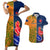 Custom France And Australia Rugby Couples Matching Short Sleeve Bodycon Dress and Hawaiian Shirt 2023 World Cup Le Bleus Wallabies Together LT14 Gold - Polynesian Pride