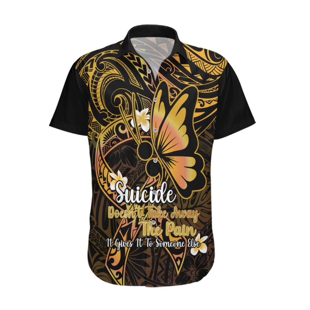 Polynesia Suicide Prevention Awareness Hawaiian Shirt Your Life Is Worth Living For Polynesian Gold Pattern LT14 Gold - Polynesian Pride