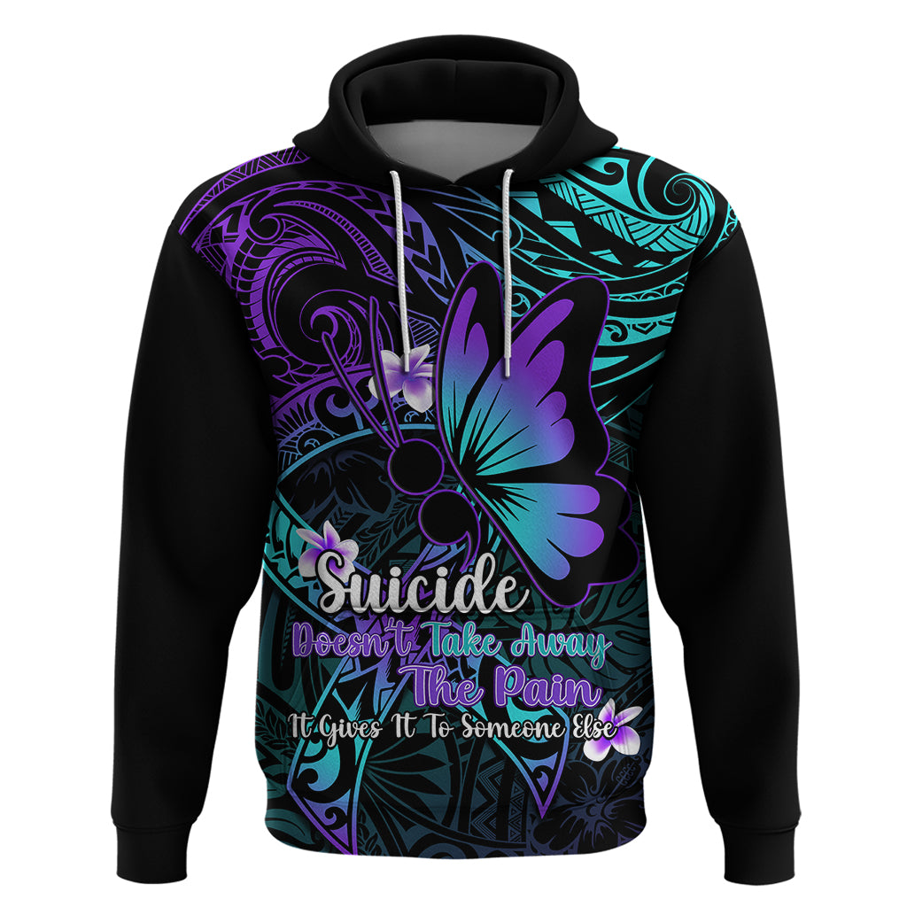 Polynesia Suicide Prevention Awareness Hoodie Your Life Is Worth Living For Polynesian Purple Pattern LT14 Purple - Polynesian Pride