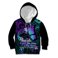 Polynesia Suicide Prevention Awareness Kid Hoodie Your Life Is Worth Living For Polynesian Purple Pattern LT14 Hoodie Purple - Polynesian Pride