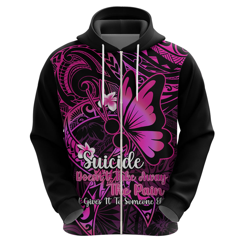 Polynesia Suicide Prevention Awareness Hoodie Your Life Is Worth Living For Polynesian Pink Pattern LT14 - Polynesian Pride