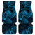 New Zealand Tuatara Car Mats Aotearoa Maori Clematis Flowers - Blue