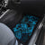 New Zealand Tuatara Car Mats Aotearoa Maori Clematis Flowers - Blue