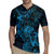 New Zealand Tuatara Rugby Jersey Aotearoa Maori Clematis Flowers - Blue