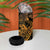 New Zealand Tuatara 4 in 1 Can Cooler Tumbler Aotearoa Maori Clematis Flowers - Gold