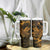 New Zealand Tuatara Tumbler With Handle Aotearoa Maori Clematis Flowers - Gold