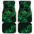 New Zealand Tuatara Car Mats Aotearoa Maori Clematis Flowers - Green