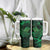 New Zealand Tuatara Tumbler With Handle Aotearoa Maori Clematis Flowers - Green