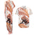 Red New Zealand Tuatara Couples Matching Tank Maxi Dress and Hawaiian Shirt Aotearoa Sphenodon Punctatus Silver Fern