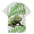 Green New Zealand Tuatara Family Matching Long Sleeve Bodycon Dress and Hawaiian Shirt Aotearoa Sphenodon Punctatus Silver Fern