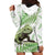 Green New Zealand Tuatara Hoodie Dress Aotearoa Sphenodon Punctatus Silver Fern