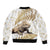 Gold New Zealand Tuatara Sleeve Zip Bomber Jacket Aotearoa Sphenodon Punctatus Silver Fern