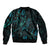 New Zealand Skink Bomber Jacket Aotearoa Maori Mix Paua Shell