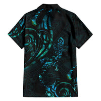 New Zealand Skink Family Matching Long Sleeve Bodycon Dress and Hawaiian Shirt - Aotearoa Maori Mix Paua Shell LT14 - Polynesian Pride