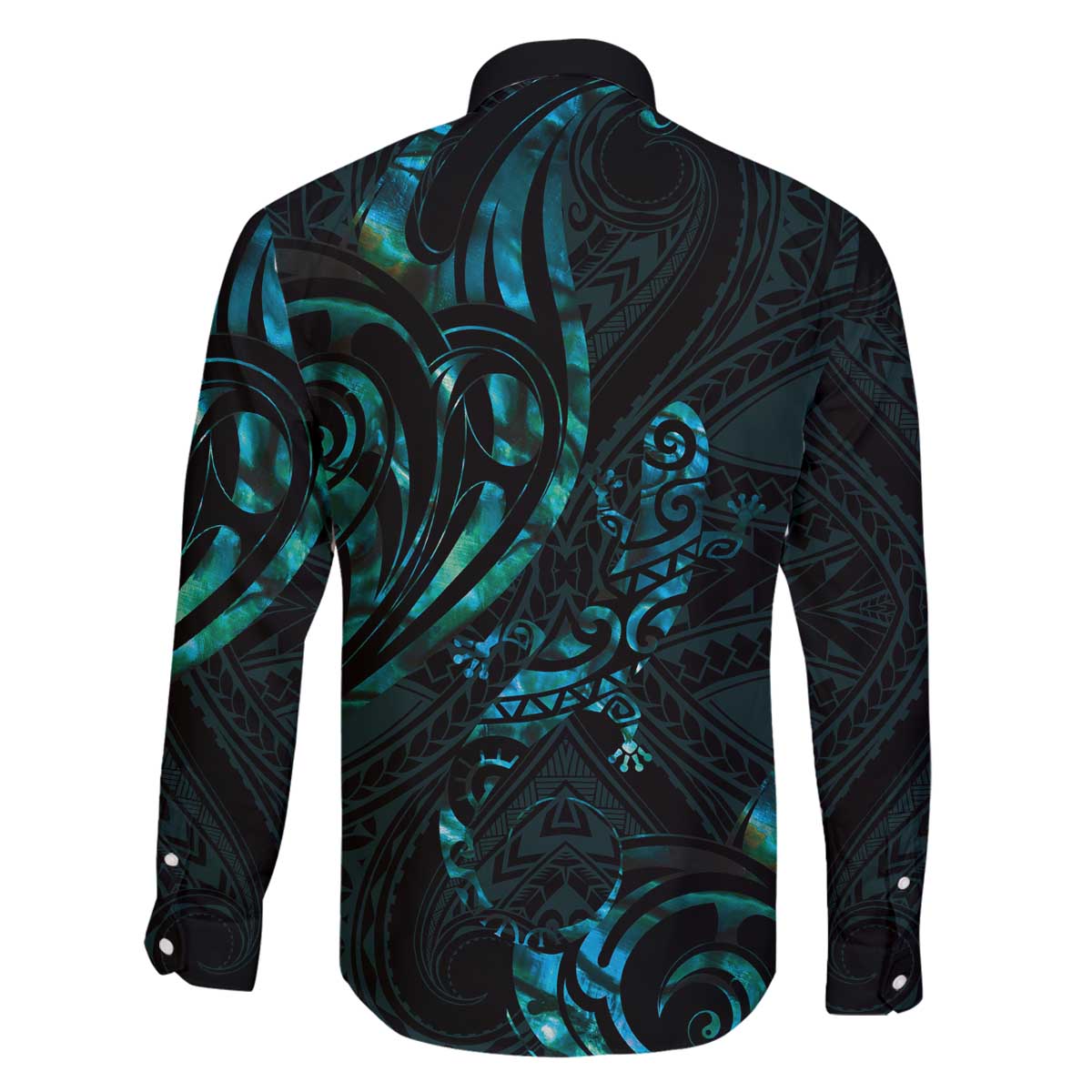 New Zealand Skink Family Matching Off Shoulder Short Dress and Hawaiian Shirt Aotearoa Maori Mix Paua Shell