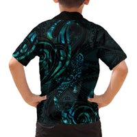 New Zealand Skink Family Matching Puletasi and Hawaiian Shirt Aotearoa Maori Mix Paua Shell LT14 - Polynesian Pride