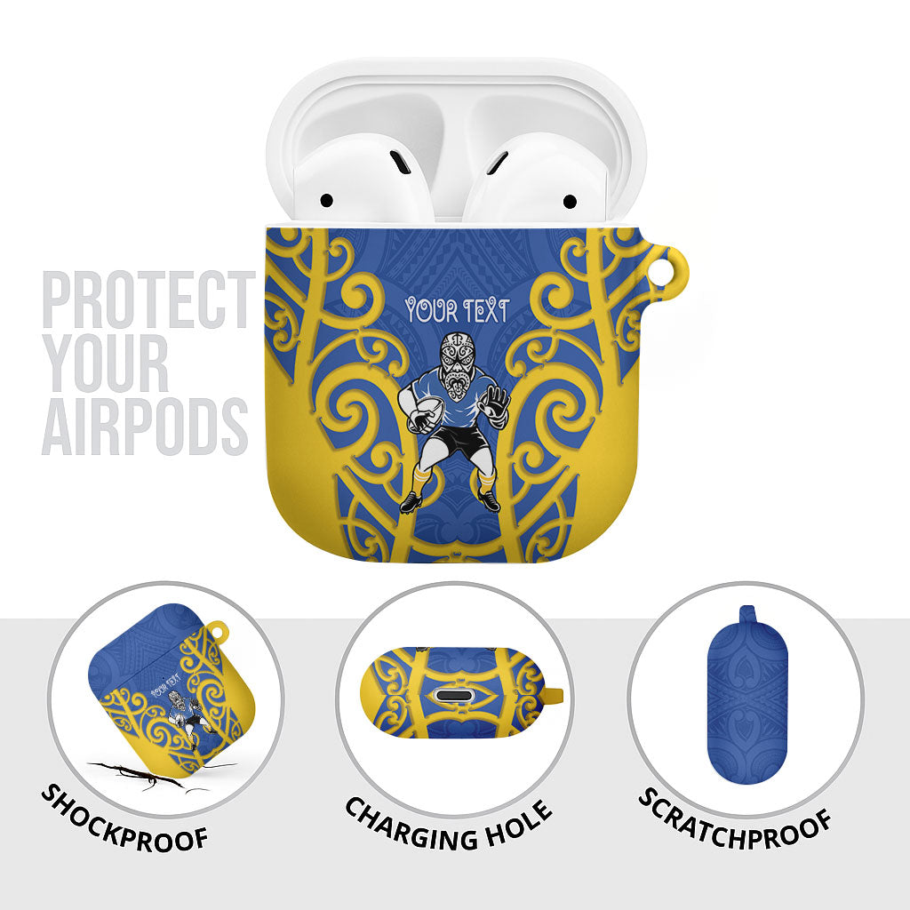 Otago Custom Rugby New Zealand AirPods Case Aotearoa Maori Pukana Tiki Mascot