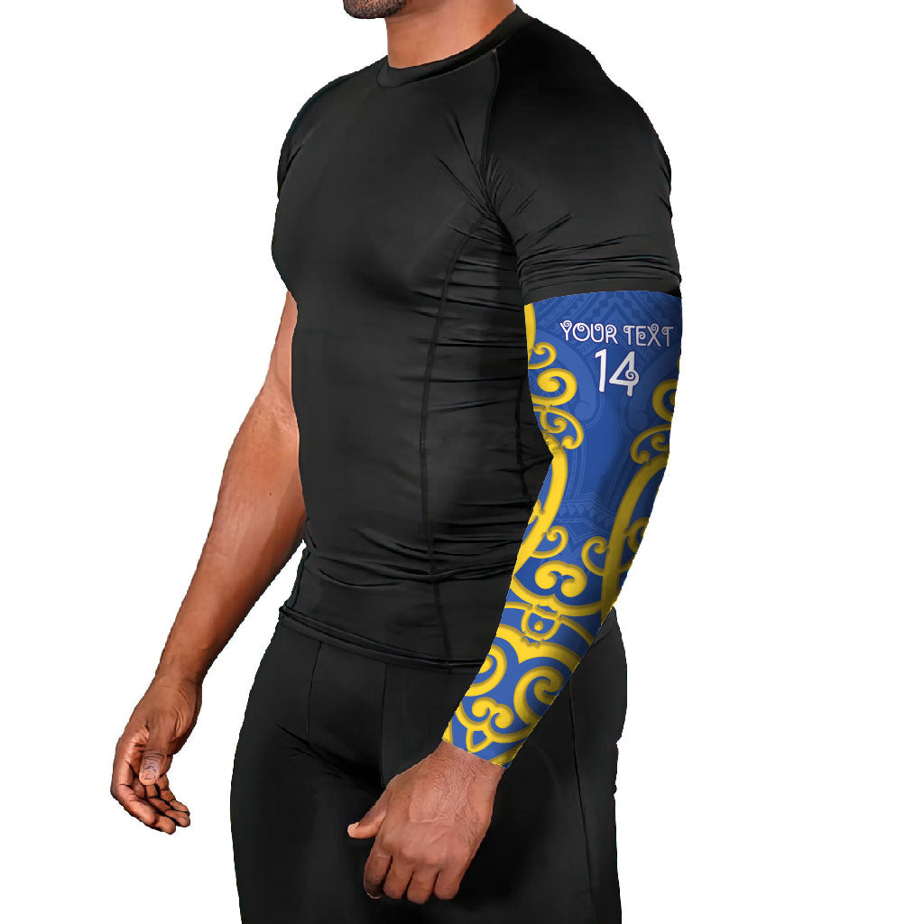 Otago Custom Rugby New Zealand Arm Sleeves Aotearoa Maori Pukana Tiki Mascot