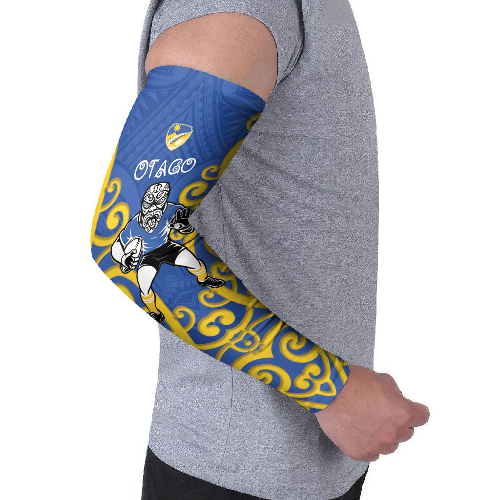 Otago Custom Rugby New Zealand Arm Sleeves Aotearoa Maori Pukana Tiki Mascot