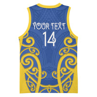 Otago Custom Rugby New Zealand Basketball Jersey Aotearoa Maori Pukana Tiki Mascot