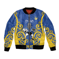 Otago Custom Rugby New Zealand Bomber Jacket Aotearoa Maori Pukana Tiki Mascot