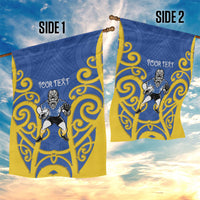Otago Custom Rugby New Zealand Garden Flag Aotearoa Maori Pukana Tiki Mascot