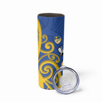 Otago Custom Rugby New Zealand Skinny Tumbler Aotearoa Maori Pukana Tiki Mascot