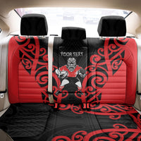 Counties Manukau Custom Rugby New Zealand Back Car Seat Cover Aotearoa Maori Pukana Tiki Mascot