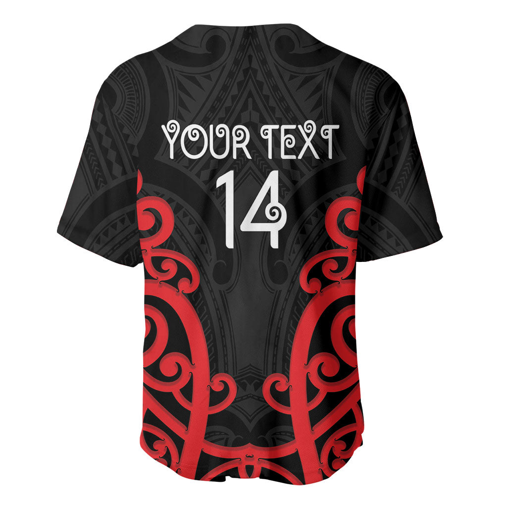 Counties Manukau Custom Rugby New Zealand Baseball Jersey Aotearoa Maori Pukana Tiki Mascot