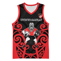 Counties Manukau Custom Rugby New Zealand Basketball Jersey Aotearoa Maori Pukana Tiki Mascot