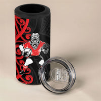 Counties Manukau Custom Rugby New Zealand 4 in 1 Can Cooler Tumbler Aotearoa Maori Pukana Tiki Mascot