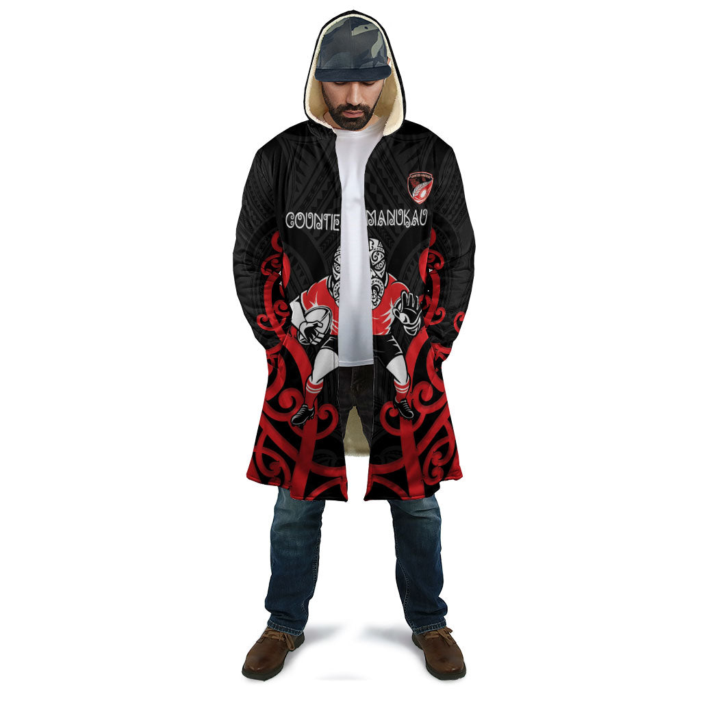 Counties Manukau Custom Rugby New Zealand Cloak Aotearoa Maori Pukana Tiki Mascot