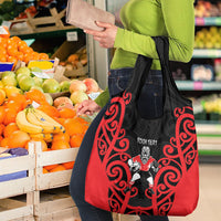 Counties Manukau Custom Rugby New Zealand Grocery Bag Aotearoa Maori Pukana Tiki Mascot