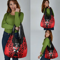 Counties Manukau Custom Rugby New Zealand Grocery Bag Aotearoa Maori Pukana Tiki Mascot