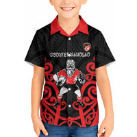 Counties Manukau Custom Rugby New Zealand Hawaiian Shirt Aotearoa Maori Pukana Tiki Mascot