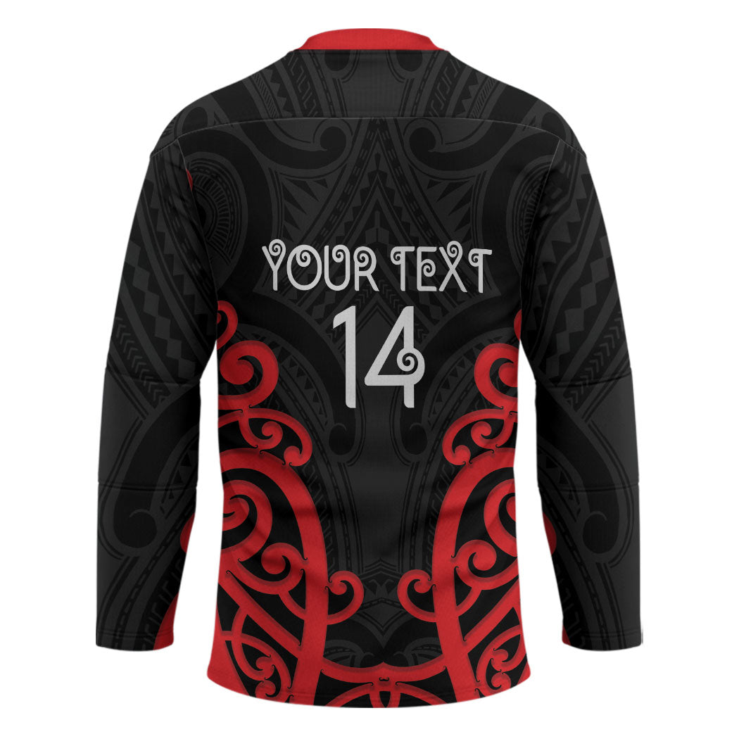Counties Manukau Custom Rugby New Zealand Hockey Jersey Aotearoa Maori Pukana Tiki Mascot