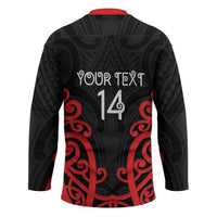 Counties Manukau Custom Rugby New Zealand Hockey Jersey Aotearoa Maori Pukana Tiki Mascot