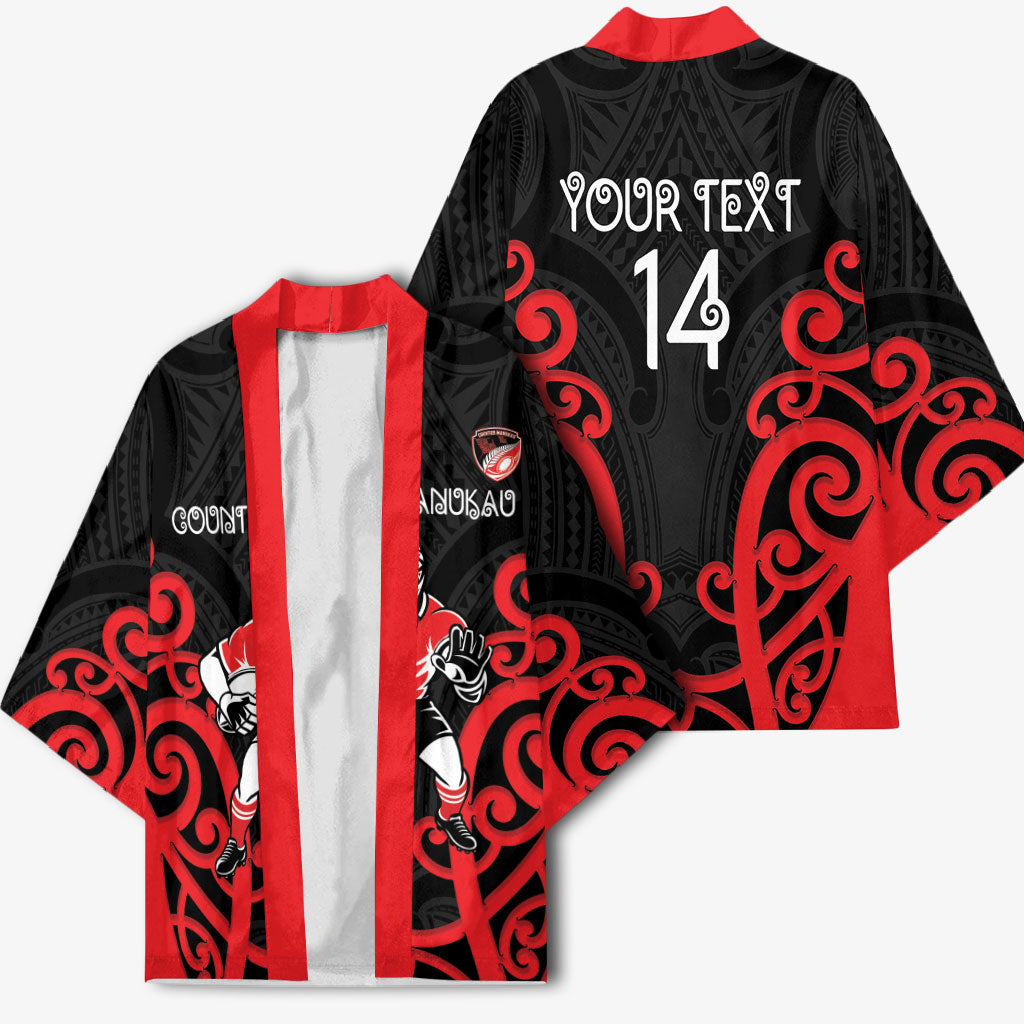 Counties Manukau Custom Rugby New Zealand Kimono Aotearoa Maori Pukana Tiki Mascot