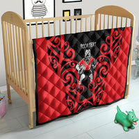 Counties Manukau Custom Rugby New Zealand Quilt Aotearoa Maori Pukana Tiki Mascot