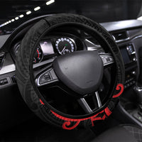 Counties Manukau Rugby New Zealand Steering Wheel Cover Aotearoa Maori Pukana Tiki Mascot