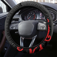 Counties Manukau Rugby New Zealand Steering Wheel Cover Aotearoa Maori Pukana Tiki Mascot