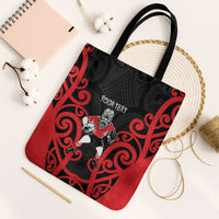 Counties Manukau Custom Rugby New Zealand Tote Bag Aotearoa Maori Pukana Tiki Mascot