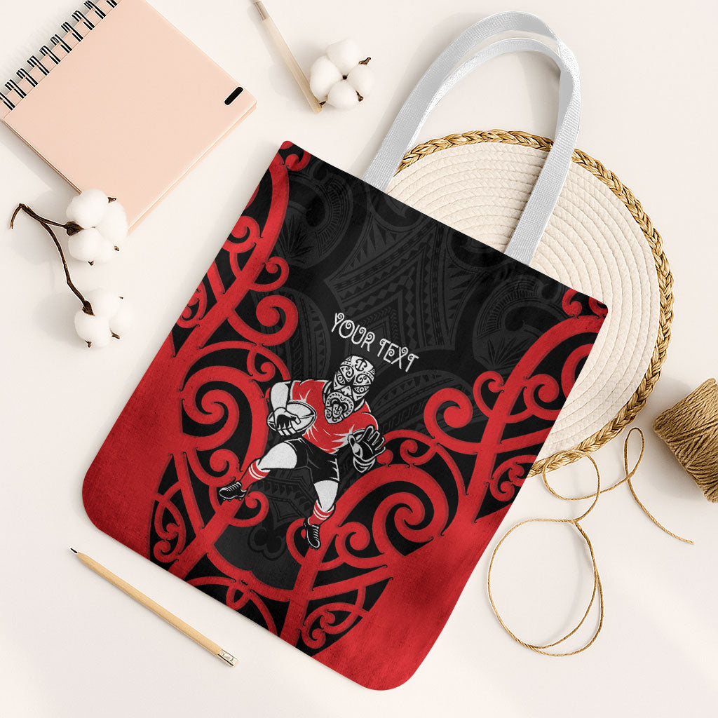 Counties Manukau Custom Rugby New Zealand Tote Bag Aotearoa Maori Pukana Tiki Mascot