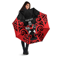 Counties Manukau Custom Rugby New Zealand Umbrella Aotearoa Maori Pukana Tiki Mascot