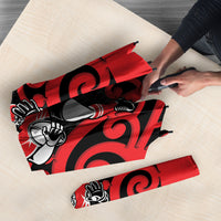 Counties Manukau Custom Rugby New Zealand Umbrella Aotearoa Maori Pukana Tiki Mascot