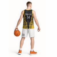 Wellington Custom Rugby New Zealand Basketball Jersey Aotearoa Maori Pukana Tiki Mascot