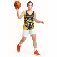 Wellington Custom Rugby New Zealand Basketball Jersey Aotearoa Maori Pukana Tiki Mascot