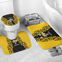 Wellington Custom Rugby New Zealand Bathroom Set Aotearoa Maori Pukana Tiki Mascot